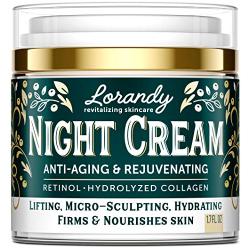 Night Cream for Face - Collagen & Retinol Cream for Face with Hyaluronic Acid - Anti-Aging Face Moisturizer for Women & Men - Night Wrinkle Cream for Face - Anti Aging Cream for Women - 1.7 fl oz