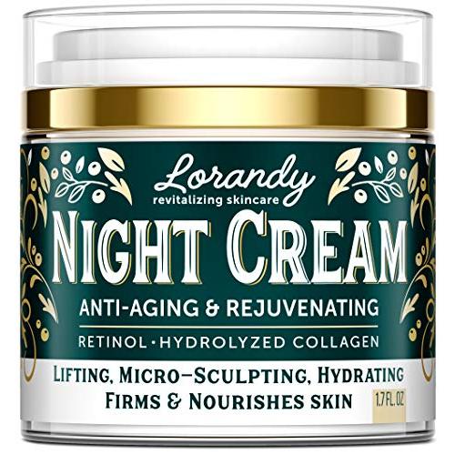 Night Cream for Face - Collagen & Retinol Cream for Face with Hyaluronic Acid - Anti-Aging Face Moisturizer for Women & Men - Night Wrinkle Cream for Face - Anti Aging Cream for Women - 1.7 fl oz