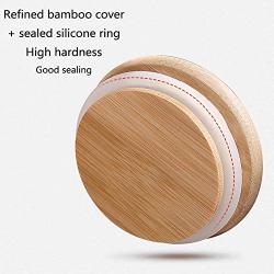 WANGLX ST Food Storage Tank Good Sealing Heat-Resistant Borosilicate Glass Sealed Cans Dried Fruit Sealed Bottle Wooden Lid Storage Tank