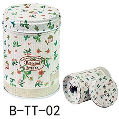 dezirZJjx Tea Container, Premium Cylindrical Candy Tinplate Retro Tin Box Coffee Tea Seal Storage Jar Canister Large Capacity - TT-2