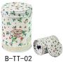 dezirZJjx Tea Container, Premium Cylindrical Candy Tinplate Retro Tin Box Coffee Tea Seal Storage Jar Canister Large Capacity - TT-2