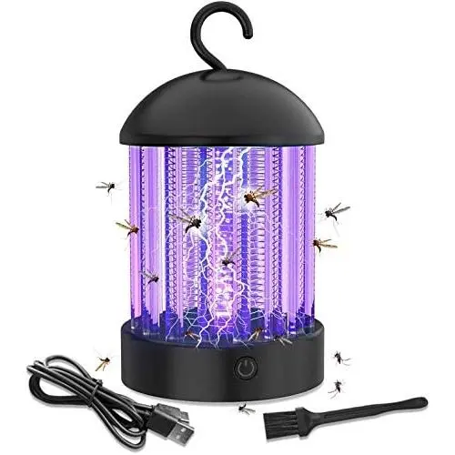 Tragbarer, elektrischer Mücken- und Fliegenfänger, wasserdicht, wiederaufladbar, geruchsneutral, leise, mit Köder, für Innen- und Außenbereiche, Garten, Camping, Büro
