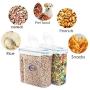 Cereal Food Storage Containers by Teja’s - Airtight Plastic Dry Food Storage Savers for Sugar, pulses, Nuts, Snacks with BPA Free 4 Side Locking System