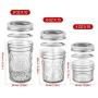 VERONES Mason Jars Canning Jars, Jelly Jars With Regular Lids, Ideal for Jam, Honey, Wedding Favors, Shower Favors, Baby Foods, DIY Magnetic Spice Jars, 4 OZ x 10, 6 OZ x 10, 8 OZ x 10