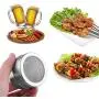 Magnetische Gewürzdosen, Edelstahl Gewürzglas Set mit Gestell und rotierendes Transparentdeckel, Indische kleine Gewürzbehälter-Dose
