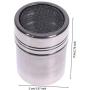 2 Pieces Stainless Steel Flour Jar ORNOOU Fine Mesh Shaker Cinnamon Icing Sugar Powder Chocolate Coffee Sifter Sprinkler Dredgers