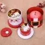 Schneemann-Weihnachts-Kuchengüter-Behälter, Eisen-Santa-Claus-Zuckerbox für die Hausparty-Dekoration 5,3 x 9,8 Zoll (Farbe: A)