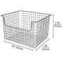Panier de Rangement Métallique Cuisine mDesign – Design à Grilles Rustiques avec Face Ouverte pour Placards, Tiroirs, Étagères – Convient aux Pommes de Terre, Oignons, Fruits – 12 Pouces de Largeur, 2 Pièces – Gris Anthracite Panier de Rangement Métallique Cuisine mDesign – Design à Grilles Rustiques avec Face Ouverte pour Placards, Tiroirs, Étagères – Convient aux Pommes de Terre, Oignons, Fruits – 12 Pouces de Largeur, 2 Pièces – Gris Anthracite