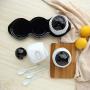 Kitchen seasoning box/Ceramic Condiment Storage Container with Tray Chicken Essence Seasoning jar Three-Piece Set