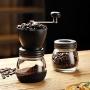 osierr6 Washable Hand Grinder Coffee Grinder Storage Jar Kitchen Tools Home Ceramic Burr Manual Coffee Mill Portable for Home, Traveling, Hiking, Camping or Working