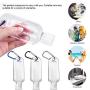 LSxia 10PCS Portable Travel Bottles With Keychain+Funnel, Leakproof & Squeezable Clear Empty Plastic Bottle Refillable Storage Container for Liquids Hand Sanitizer Essential oils Makeup (2oz/60ml)