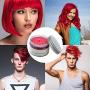 MOFAJANG Hair Color Wax Styling Cream Mud, Temporary Hair Dye Wax, Natural Hairstyle Dye Pomade for Party Cosplay, Halloween, 4.23 OZ,Red