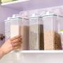 Qjoy PP Multifunctional Grain Sorage Tank, 2L Plastic Cereal Dispenser, Storage Box Kitchen Food Grain Rice Container