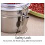 NAVND 4-Piece Stainless Steel Sealed Canister Kitchen Storage Tank, Coffee Beans, Milk Powder, Tea, Dried Fruit, Multi-Function Sealed Can With Transparent Cover,28 oz,40 oz,49 oz,67 oz.