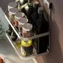 Ctystallove 2-Tier Metal Mesh Spice Rack Wall Mount Jars Bottle Storage Shelf Holder Seasoning Organizer for Kitchen Ctystallove 2-Tier Metal Mesh Spice Rack Wall Mount Jars Bottle Storage Shelf Holder Seasoning Organizer for Kitchen