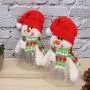 NUOBESTY 5er Weihnachtsplastik Klarsicht Glasbehälter Geschenkhalter Dose Xmas Dekoration (Arbeiter)