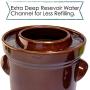 TSM Products Polish Fermenting Crock with Stone Weights, 5 L, Burnt Sienna