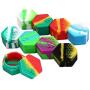 PIAOPIAONIU 8 Pcs Hexagon Non-Stick 26ml Wax Silicone Container Jars Oil Wax Kitchen Storage Rubber Container Color Random