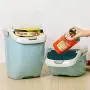 Kitchen Rice Storage, Container Box Fresh Grain Dry Food Sealed Storage Bin Organization, Blue 6KG