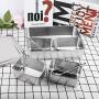 Stainless Steel Salt Rectangle Shape Seasoning Box for Kitchen (2)