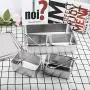 Stainless Steel Salt Rectangle Shape Seasoning Box for Kitchen (2) Stainless Steel Salt Rectangle Shape Seasoning Box for Kitchen (2)