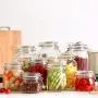 1Pcs Transparent Glass Jars Seal Jars Grains Storage Bottles Spice Lemon Honey Jar Kitchen Storage Cans Storage Organization,Round 500Ml 1Pcs Transparent Glass Jars Seal Jars Grains Storage Bottles Spice Lemon Honey Jar Kitchen Storage Cans Storage Organization,Round 500Ml