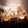 DYFYMX sugar bowl with lid Spice jar, glass cruet, small food storage container sugar and salt set, spiced jar with lid oil container for kitchen DYFYMX sugar bowl with lid Spice jar, glass cruet, small food storage container sugar and salt set, spiced jar with lid oil container for kitchen