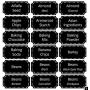 252 Preprinted 3” X 1.5” Chalkboard Pantry Labels Set w/Extra Write-on Stickers for Jars, Bottles, Containers & Canisters - Include an Exclusive Numbered Reference sheet - Waterproof & Tear-Resistant