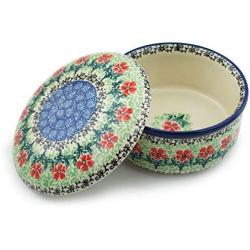 Polish Pottery Jar with Lid 5-inch Maraschino made by Ceramika Artystyczna