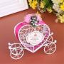 NiuChong Carriage Designed Hollow Candy Box Packing Wedding Party Favour Birthday Gift Love it Blue 2 pcs