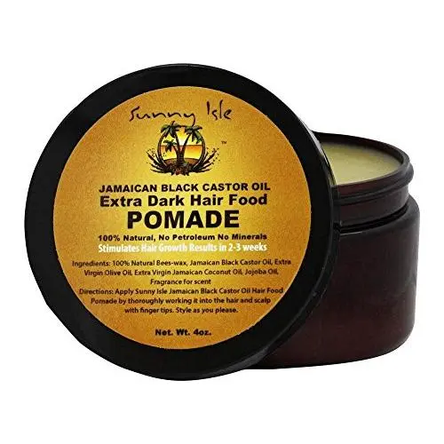 Sunny Isle Extra Dark Jamaican Black Castor Oil Hair Food Pomade 4oz Sunny Isle Extra Dark Jamaican Black Castor Oil Hair Food Pomade 4oz