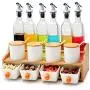 Gewürz-Box-Würze-Kruchtiegel Spice Jar Set Spice Rack, Multifunktionales Lagerregal Set, Essig Sojasauce Wein Flasche Gewürz Glas Gewürz Gläser Küchenregal