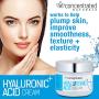 Concentrated Naturals Hyaluronic Acid Cream for Face | w/Jojoba Oil, Vitamin E & Vitamin C | May Help Hydrate & Improve Tone for More Youthful Skin | Net WT. 2 oz / 60 g