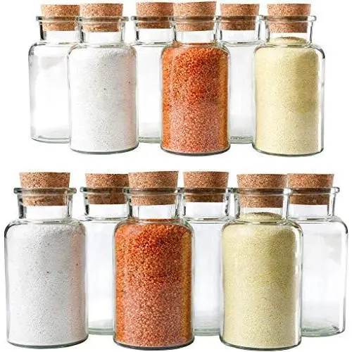 Ensemble de 12 Pots Épices TMNKML 50ml, 80ml, 100ml, 150ml, Bocal en Verre Réutilisable avec Bouchon en Écume pour Thé, Herbes et Épices Ensemble de 12 Pots Épices TMNKML 50ml, 80ml, 100ml, 150ml, Bocal en Verre Réutilisable avec Bouchon en Écume pour Thé, Herbes et Épices