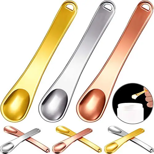 9 Stück Mini Metall Make-up Spatel Kosmetik Spatel Löffel für Damen Mädchen zum Mischen von Make-up