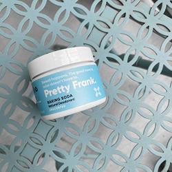 Pretty Frank Natural Deodorant Jar, No Aluminum Deodorant for Women, Men, Teens, Kids, Paraben Sulfate Free Cream Deodorant with Shea Butter, Coconut Oil, Vitamin E & Baking Soda (Unscented)