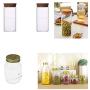 Mini Glass Jars with Cork Stoppers - Super Sealed, Food Grade Glass for Home Kitchen Food Sugar, Jam Storage, DIY Wedding Favors 7 Tall