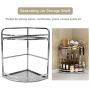 Double Layers Kitchen Spice Rack, Stainless Steel Kitchen Countertop Corner Spice Rack Seasoning Jar Storage Organizer Shelf for Jars Spice Bottle