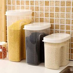 WH- Food Category Household Food Storage Jar Kitchen Storage Organization Food-grade Plastic Storage Box Two Loaded (Color : 3L)
