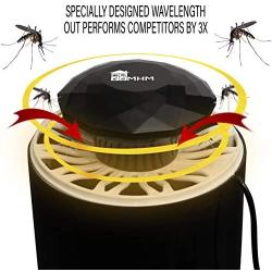 Mosquito Trap Mosquito Killer Lamp - Insect Killer That Works Best for Mosquito, Fruit Fly, Gnat, Moth, Bug - Built in 360 Fan UV LED Light, USB Powered - Child Safe, Non-Toxic, Odorless (Black)