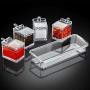 LaMei Yang Seasoning Rack Spice Pots, 4 Piece Acrylic Seasoning Box, Storage Container Condiment Jars - Cruet with Cover and Spoon, Easy to Clean