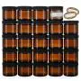 2 Oz Small Glass Jars with Air-tight Lids - 24 Pack Empty Little Glass Refillable Cosmetic Containers with Labels - Amber - BPA Free 2 Oz Small Glass Jars with Air-tight Lids - 24 Pack Empty Little Glass Refillable Cosmetic Containers with Labels - Amber - BPA Free