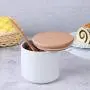 Food Storage Jar, Ceramic Kitchen Canisters with Airtight Seal Bamboo Lid, Food Storage Canister for Tea, Coffee Bean, Spice, Sugar, 500ml/ 700ml/ 800ml (10.3x9.3cm,500ml) Food Storage Jar, Ceramic Kitchen Canisters with Airtight Seal Bamboo Lid, Food Storage Canister for Tea, Coffee Bean, Spice, Sugar, 500ml/ 700ml/ 800ml (10.3x9.3cm,500ml)