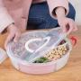 JUSTDOLIFE Snack Serving Tray Round 5-Section Detachable Nut Serving Tray Candy Plate