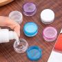 Cren 10 Pcs Round Clear Jars with Screw Cap Lids for Lotion, Creams, Makeup Samples and More