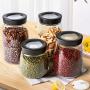 PPLK Glass Storage Tank Kitchen Transparent Dried Fruit Miscellaneous Grains Jar Tea Storage Bottle Food Sealed Cans