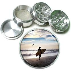 Surfer Beach Sunshine Water California Aluminum Tobacco Herb Spice Grinder