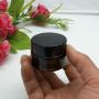 4PCS 20ML Amber Glass Refillable Cosmetic Cream Jars Pot Empty Bottle Container with Screw Lid (20Gram)