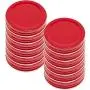 Southern Homewares SH-10235-S12 Set of 12 Red Mason Jar Small Mouth Size Leak Proof Silicone Seal Festive Colored Kids Fun Lids, Onesize, Southern Homewares SH-10235-S12 Set of 12 Red Mason Jar Small Mouth Size Leak Proof Silicone Seal Festive Colored Kids Fun Lids, Onesize,