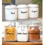 Kitchen Pantry Food Organization Clear Labels: 102 Sexy Feminine Gloss Preprinted Water Resistant Label Set to Organize Storage Containers, Jars & Canisters w/Extra Write-on Stickers